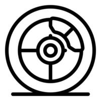 Car brake disc being inspected by mechanic for safety and performance vector