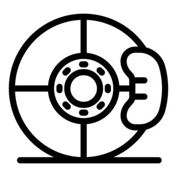 Futuristic kidney supporting bionic device with electric connection and circular shape vector