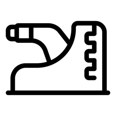 Electric stapler fastening paper sheets, office tool in action
