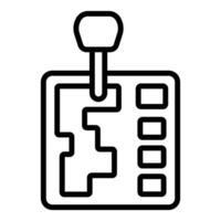 Gear stick showing manual transmission shifting pattern vector