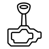 Gear stick lever shifting transmission showing manual control for car vector