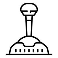 Car gear stick with round knob and base for manual transmission control vector
