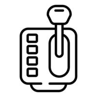Gear stick showing parking, reverse, neutral, drive and low gears vector
