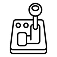 Gear stick shifting lever controlling speed and direction vector