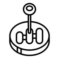Gear stick shifting showing manual transmission change vector