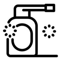 Spray bottle disinfecting and sanitizing surfaces, eliminating germs and bacteria vector