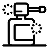 Sprayer disinfecting and sanitizing surfaces, cleaning and disinfecting icon vector