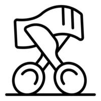 Futuristic scooter balancing on two wheels and moving forward vector