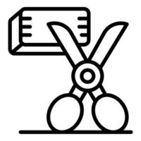 Scissors cutting a credit card, eliminating debt and achieving financial freedom vector