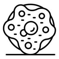 Irregularly shaped cell with nucleus and organelles exhibiting cellular activity vector