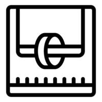 Magnetic tape recorder icon representing audio recording and playback vector