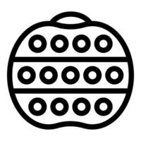 Pop it fidget toy showing rows of bubbles for stress relief vector