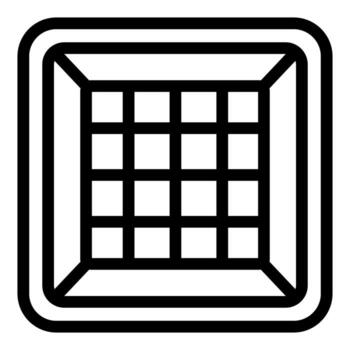 Square ceiling lamp with grid diffuser providing soft illumination vector