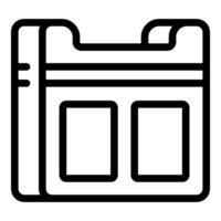 Memory card showing two empty squares representing available storage space vector