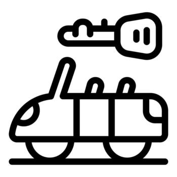 Car key unlocking vehicle, accessing transportation with key vector