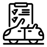 Car checklist passing inspection with approved checkmarks vector
