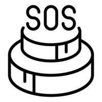 Double cylinder showing sos signal for emergency vector