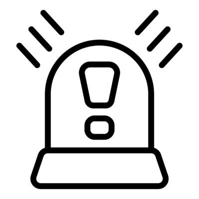 Flashing emergency light symbolizing alert and attention