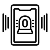 Smartphone showing zero notifications with sound off icon vector