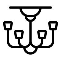 Elegant chandelier hanging from ceiling, bringing light and style to room vector