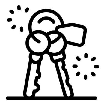 Keys with keyring and label representing access and security vector