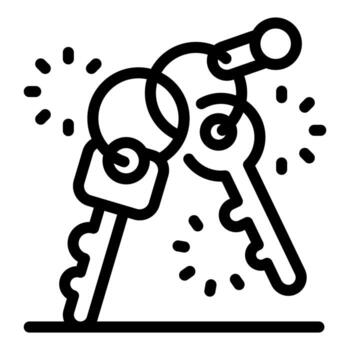 Keys with keyring symbolizing security and access vector