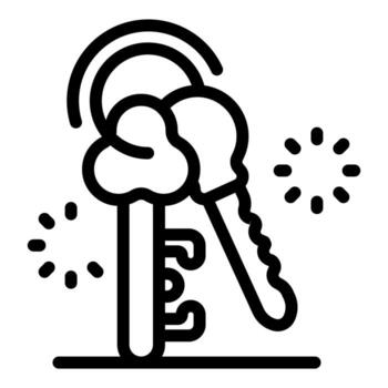 llaves simbolizando seguridad, acceso, y propiedad en un moderno mundo vector