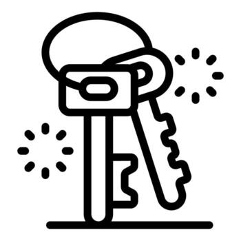 Keys with keyring shining with cleanliness and security vector