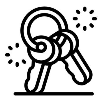 Keys with key ring shining with cleanliness and security vector