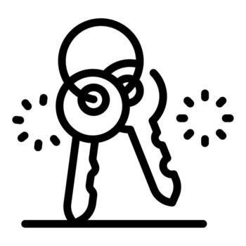 Keys shining with key ring on a table, security and access concept vector