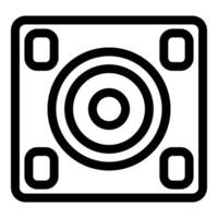 Action camera icon showing recording button and lens vector