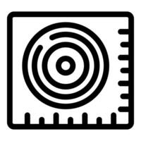 Parcel tracking showing global shipment and logistics with ruler icon vector