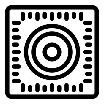 Modern cpu chip processing data, technological advancement in computing vector