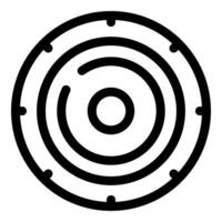 Car speaker emitting sound waves, music listening experience vector