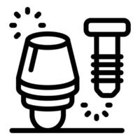 Assembling furniture using rivet nut and screw vector