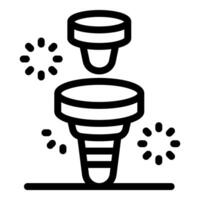 Magnetic field attracting metal object, science experiment illustration vector