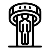 Innovative 3d body scanner creating digital replica of patient vector