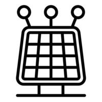 Solar panel generating green energy for sustainable future vector
