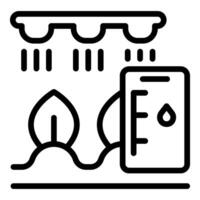 Smart farming technology, monitoring plant growth and soil moisture with mobile app vector