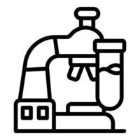 Laboratory equipment analyzing sample in test tube icon vector