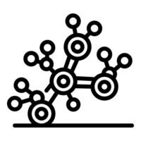 Neural network creating complex connections, machine learning visualization vector