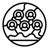 Global community connecting through digital network, fostering collaboration and communication vector