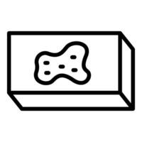 Sponge in a box for cleaning and hygiene vector