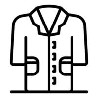 Bathrobe with pockets and collar icon showing relaxing clothing vector