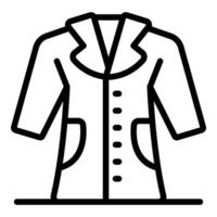 Bathrobe with pockets and shawl collar, relaxing loungewear icon vector