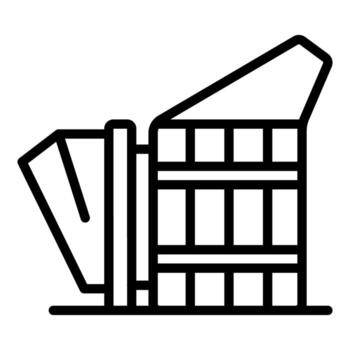 moderno arquitectura edificio con único geométrico diseño y angular techo vector