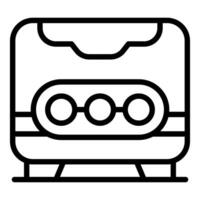 Modern high speed train moving on railway tracks vector
