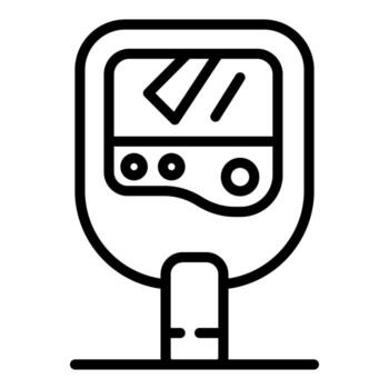 Parking meter displaying payment information and time remaining vector