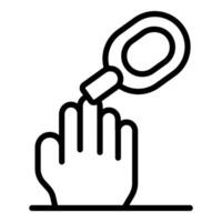 Doctor using pulse oximeter on patient finger for oxygen saturation measurement vector