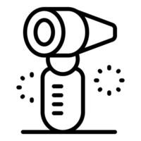 Hair dryer blowing hot air with speed settings icon vector